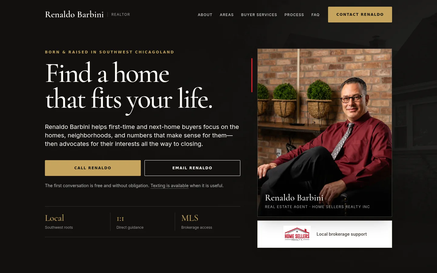 Renaldo Barbini buyer-agent landing website